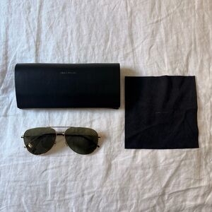 Saint Laurent Classic 11 59mm Aviator Sunglasses (black/gold)